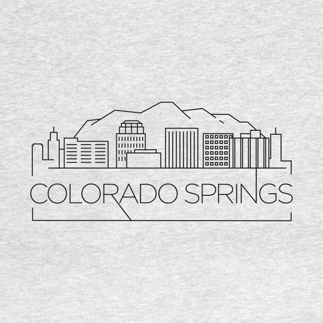 Colorado Springs Minimal Skyline by kursatunsal